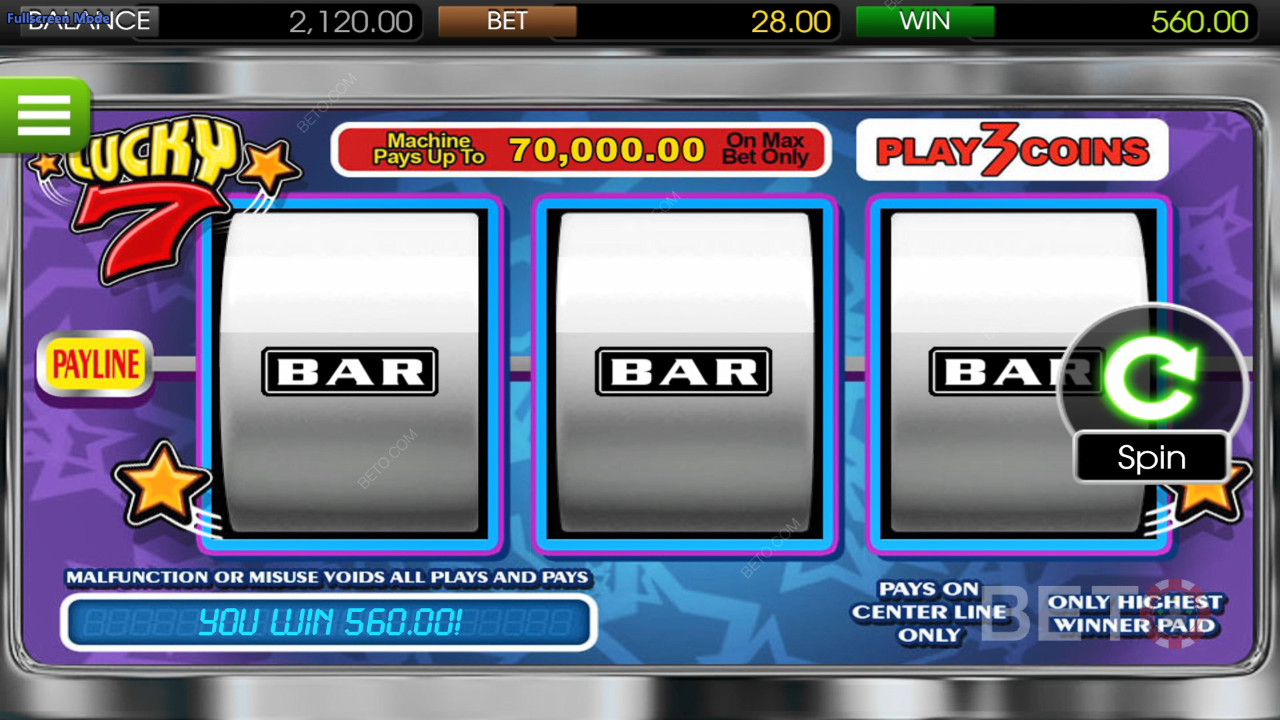 Lucky 7 Betsoft Arvostelu BETO Slots