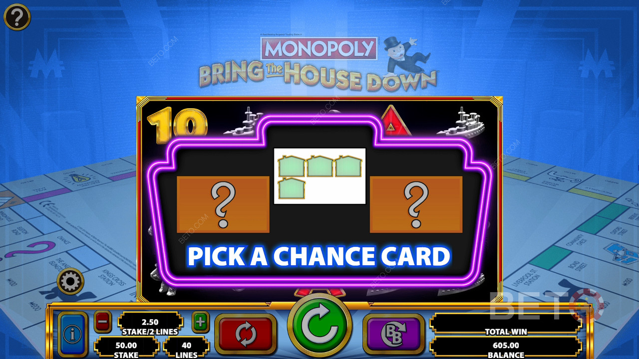 Erityinen tilaisuus Monopoly: Bring the House Down -pelissä.