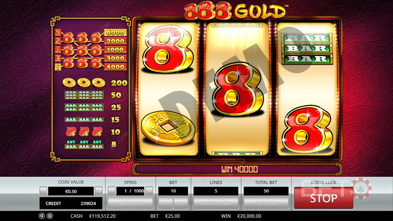 888 Gold Review by BETO Slots