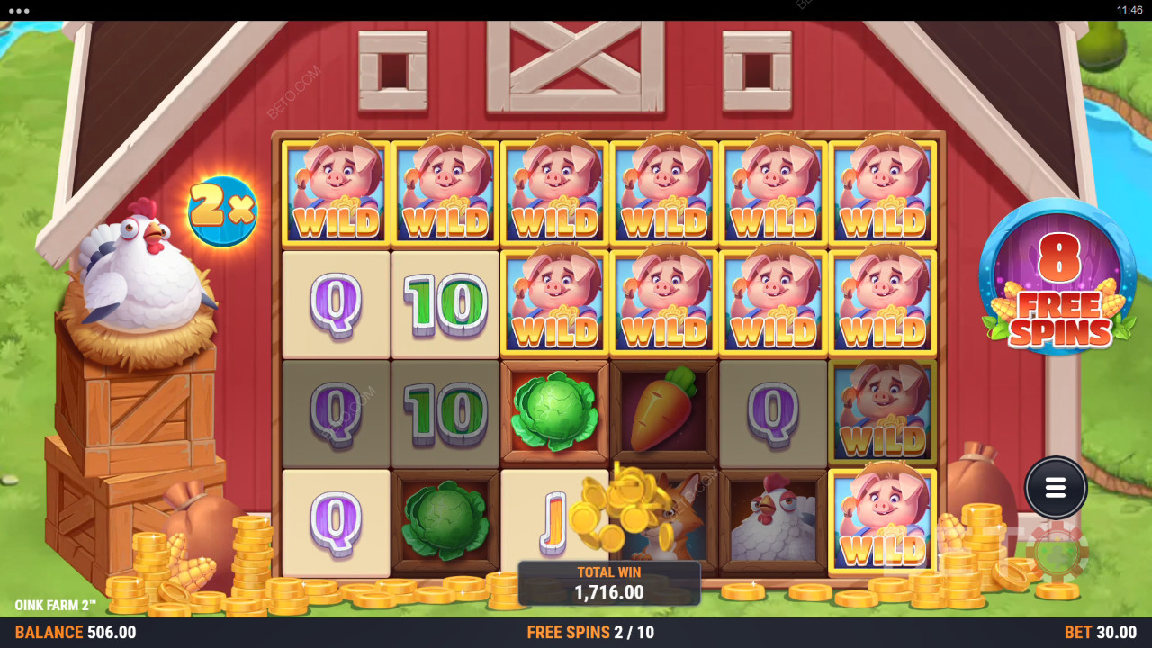 Oink Farm 2 arvostelu by BETO Slots
