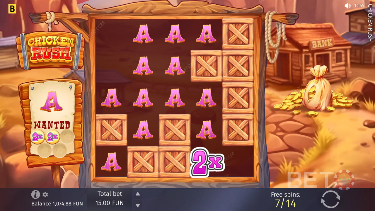 Bonusominaisuudet selitetään Chicken Rushissa seuraavasti BGAMING