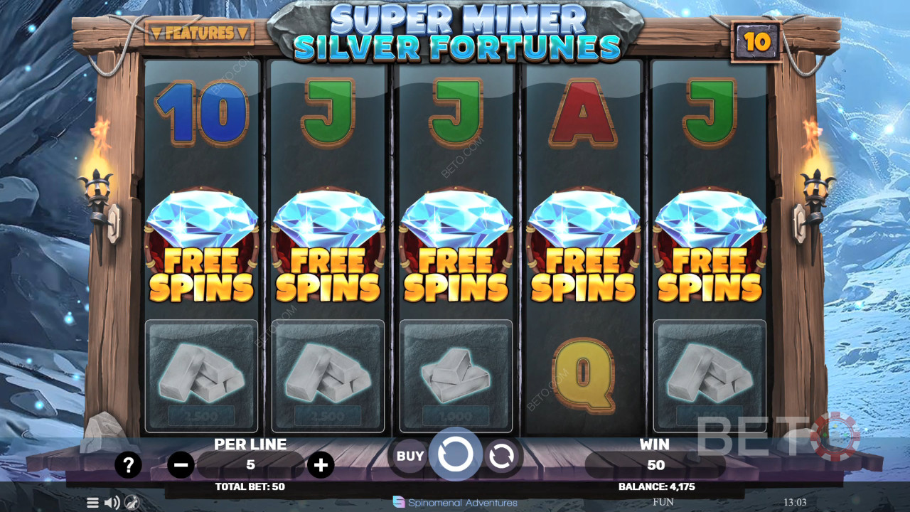 Super Miner Silver Fortunes arvostelu BETO Slotsilta