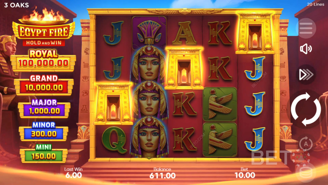 Pelaaminen 3 Oaks Gamingin Egyptin tulipalon pelaaminen