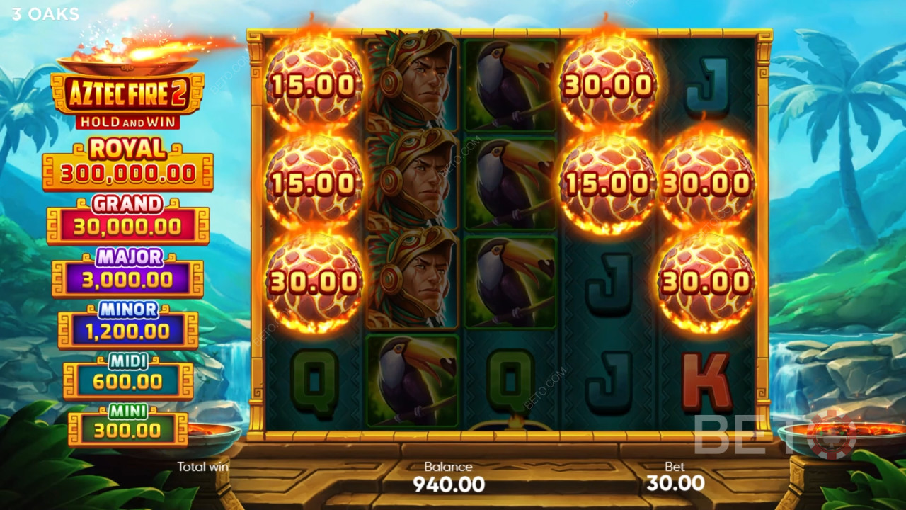 Aztec Fire 2 arvostelu by BETO Slots
