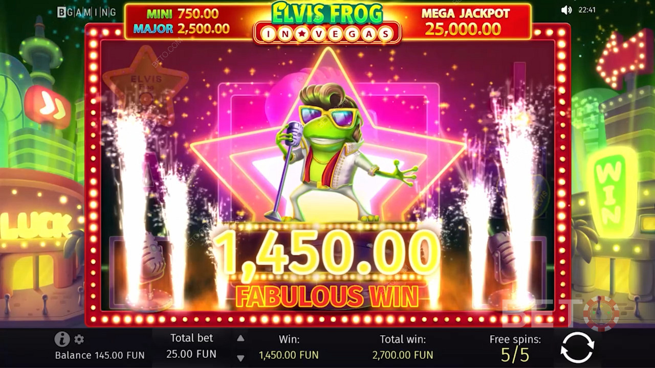 Tule Las Vegasin seuraavaksi suureksi supertähdeksi uudessa Elvis Frog -kasinokolikkopelissä.