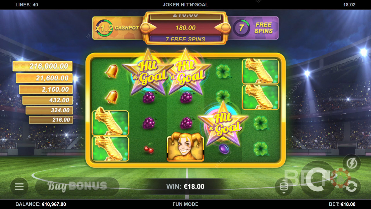 Joker Hit'n'Goal Pelaa Ilmaiseksi