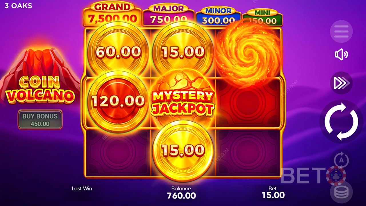 Voita 2,551x panoksesi Coin Volcano -nettikolikkopelissä!