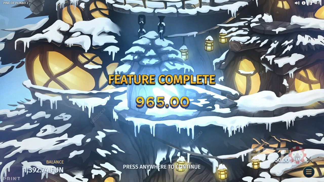 Bonusominaisuudet selitetty Pine of Plinko 2:ssa by Print Studios