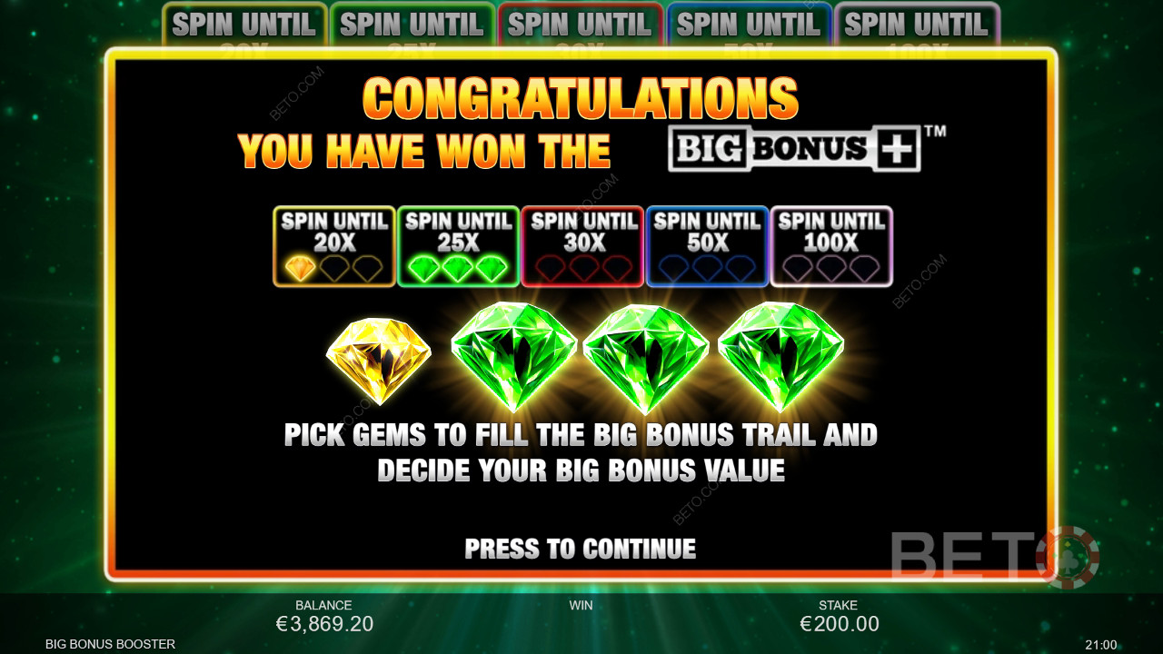 Bonusominaisuudet selitetty Big Bonus Boosterissa by Inspired Gaming