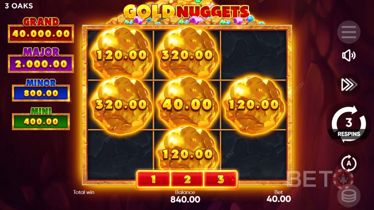 Gold Nuggets (3 Oaks) Pelaa Ilmaiseksi