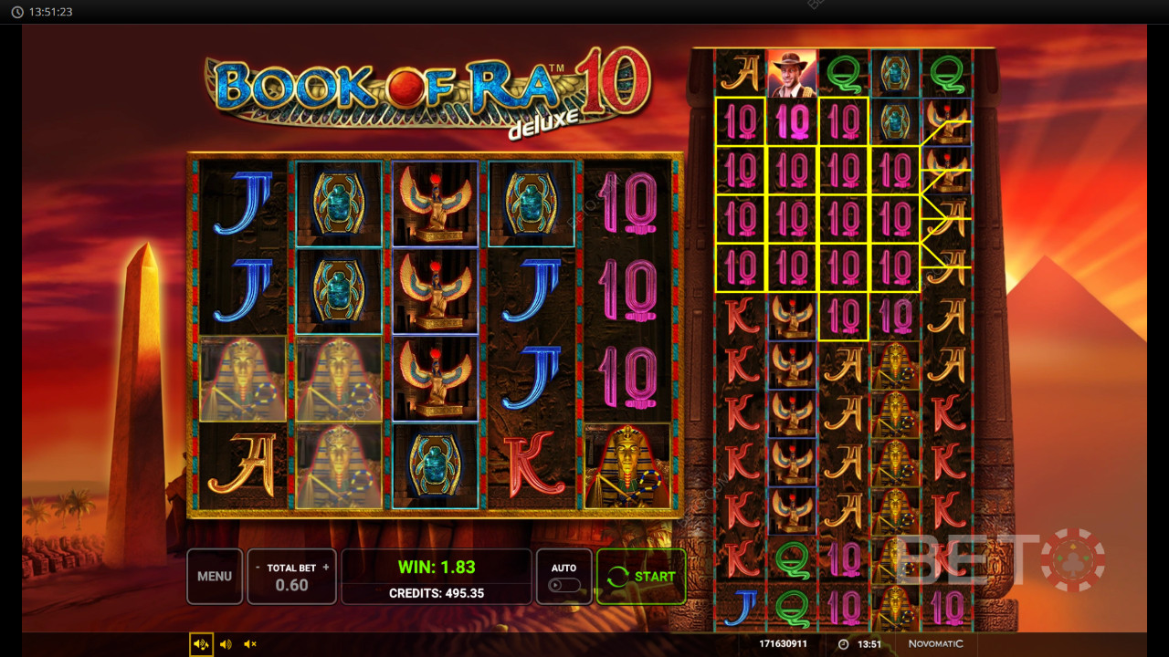 Voita 1,143x panoksesi Book Of Ra Deluxe 10 -kolikkopelissä!