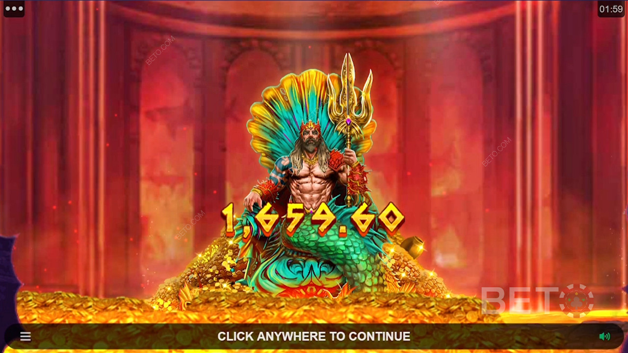Nauti valtavista voitoista Ancient Fortunes -pelissä: Poseidon Megaways -nettikolikkopeli