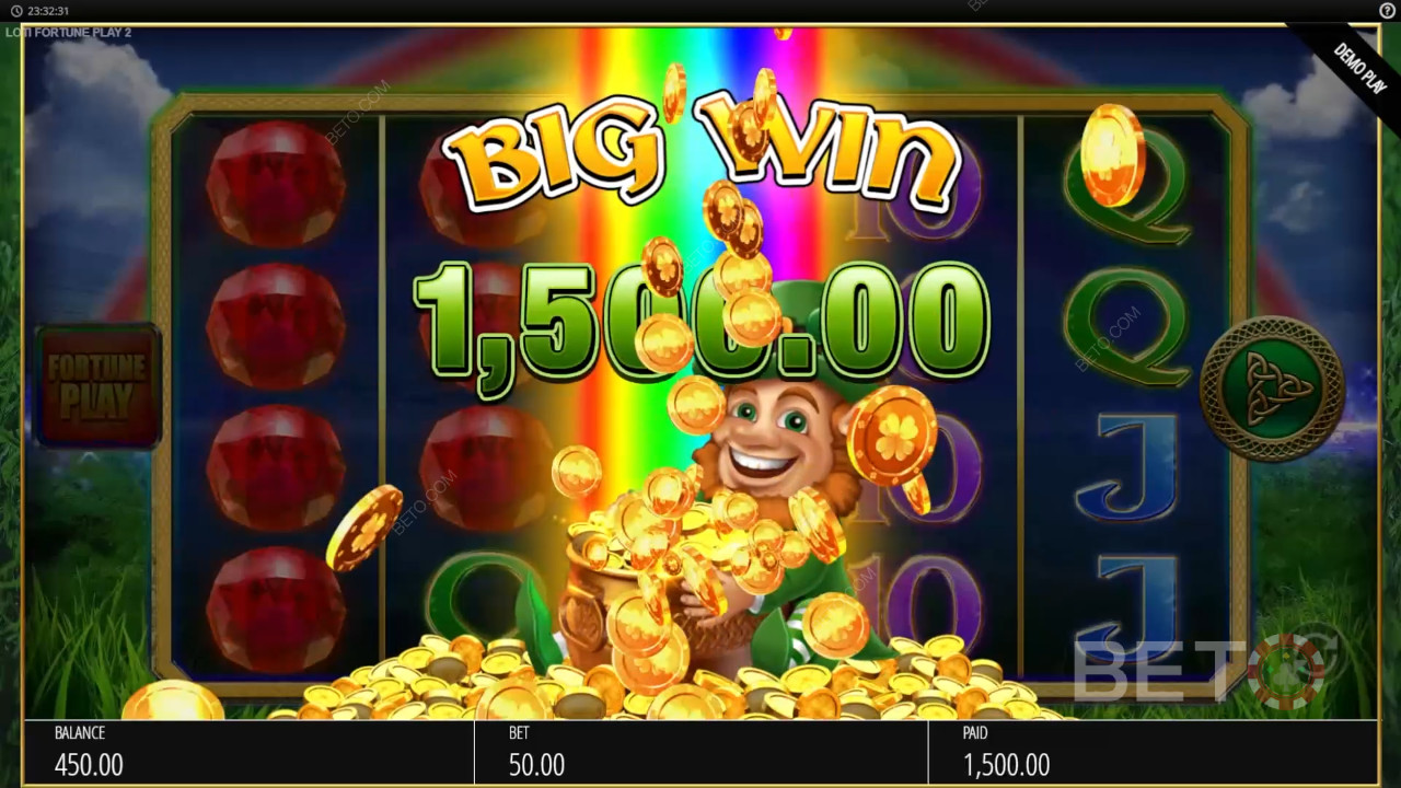 Voita 50,000x panoksesi Luck O The Irish Fortune Spins 2 -kolikkopelissä!