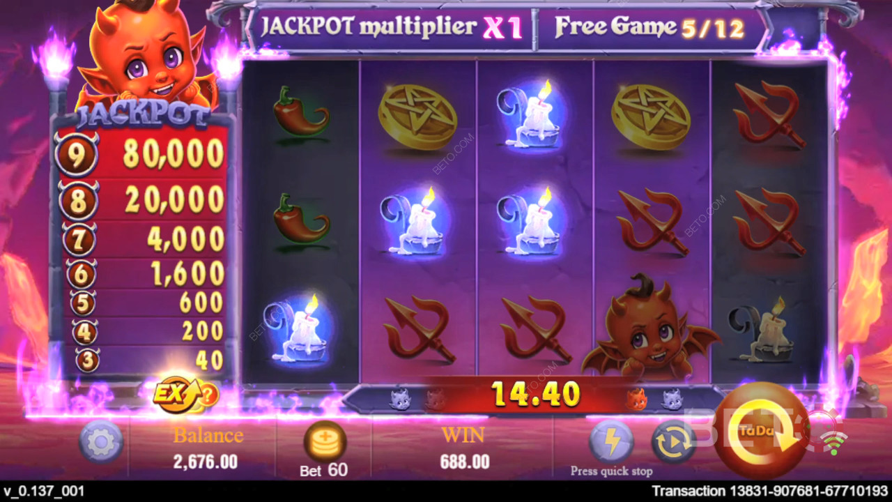 Voita 10,000x panoksesi Devil Fire -nettikolikkopelissä!