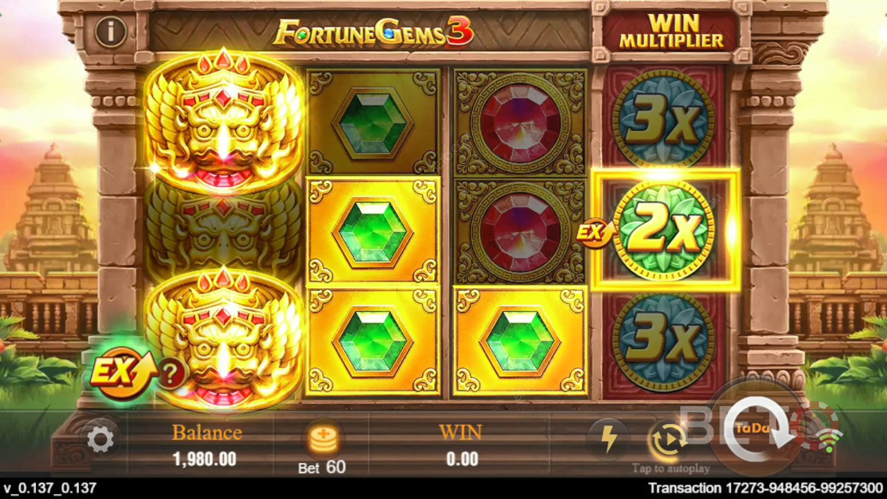 Pelaaminen TaDa Gamingin Fortune Gems 3 -pelissä