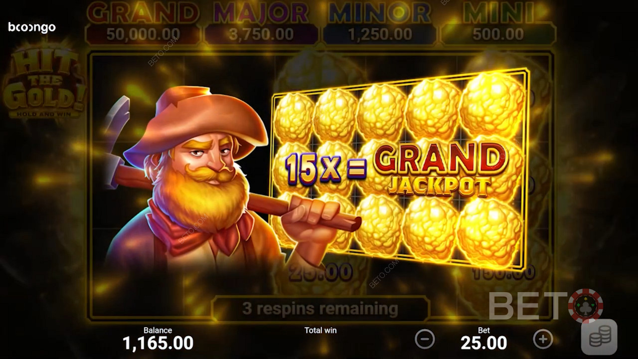 Pelaajat voivat saada 4 erilaista jackpot-palkintoa bonuspelikierroksen aikana.