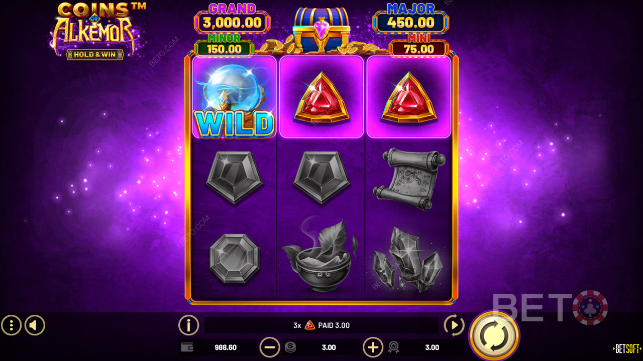 Bonusominaisuudet selitetty Coins of Alkemorissa - Hold & Win by Betsoft