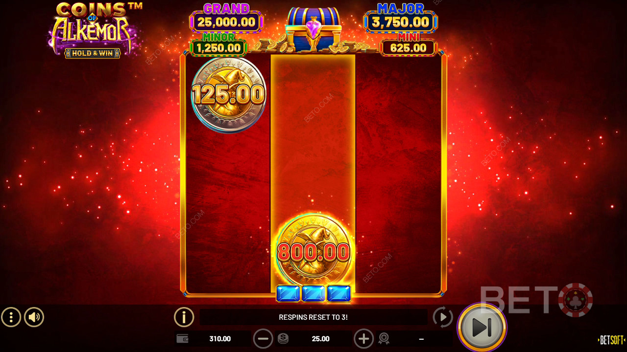 Voita 3 600x panoksesi Coins of Alkemor - Hold & Win -kolikkopelissä!