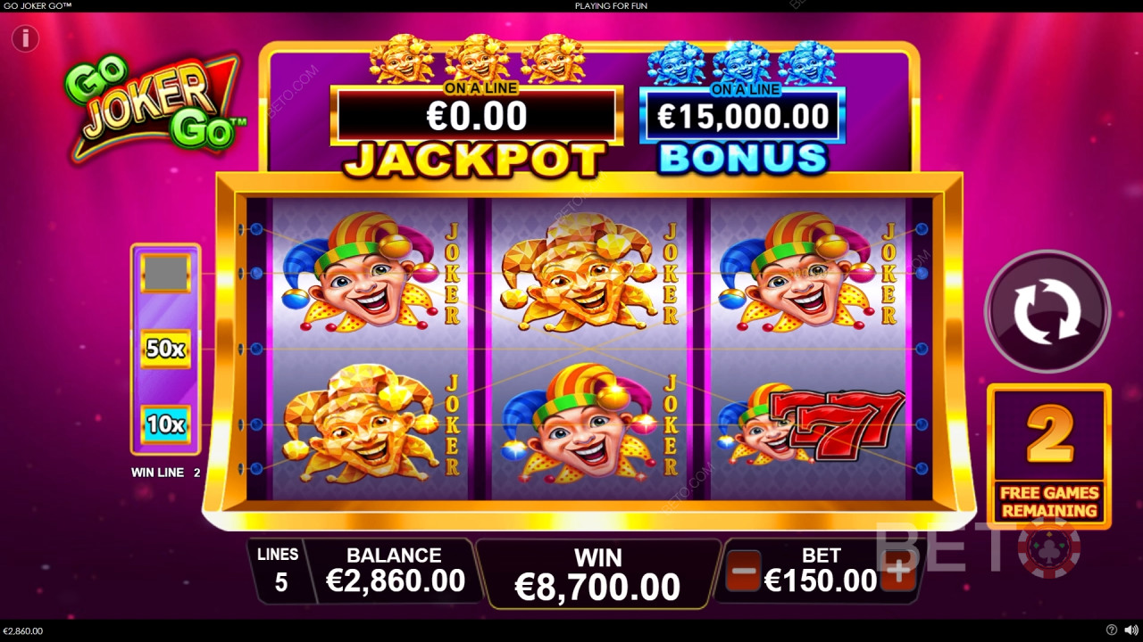 Voita 1,000x panoksesi Go Joker Go -kolikkopelissä!