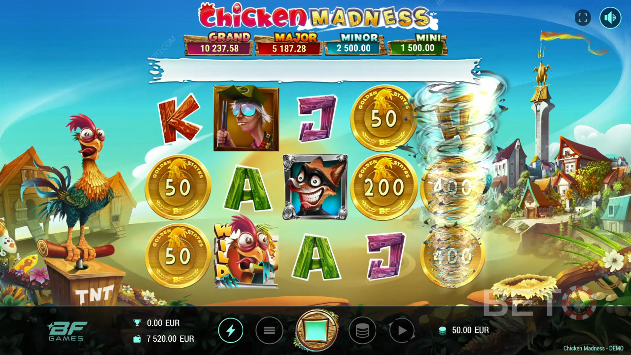 Chicken Madness arvostelu by BETO Slots