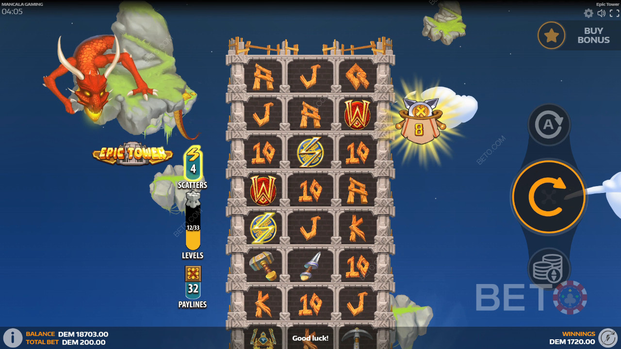 Epic Tower arvostelu BETO Slotsilta