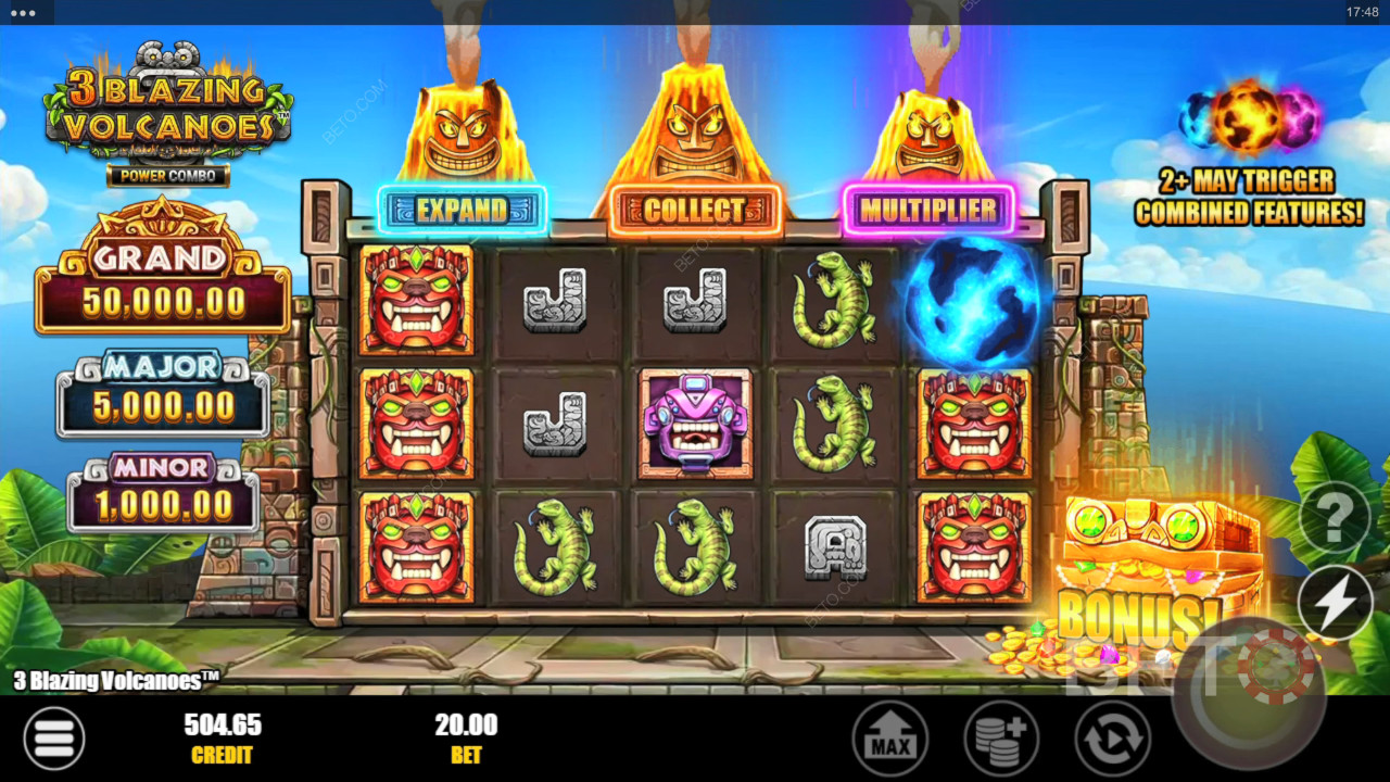 3 Blazing Volcanoes Power Combo Pelaa Ilmaiseksi