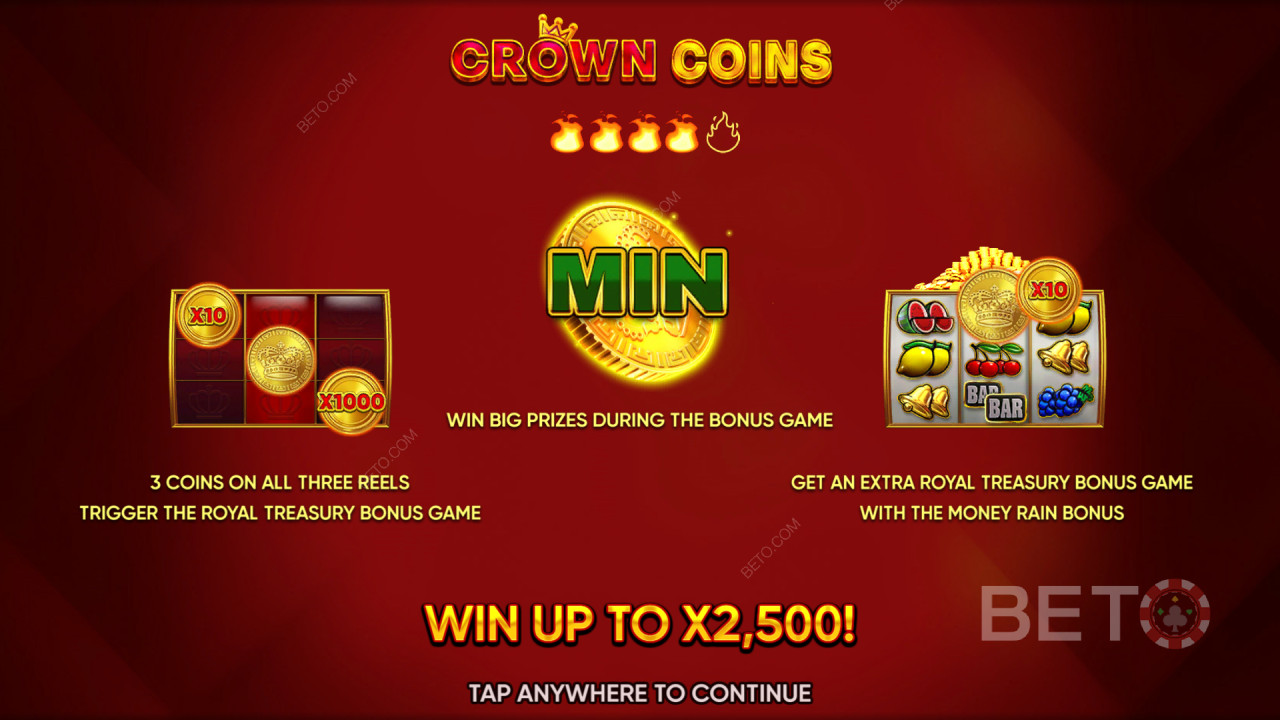Bonusominaisuudet selitetty Crown Coins by Endorphina