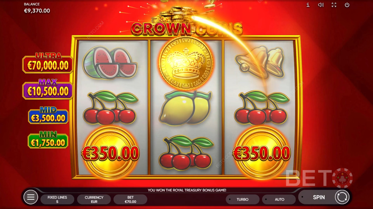 Kruunu kolikoita arvostelu BETO Slots