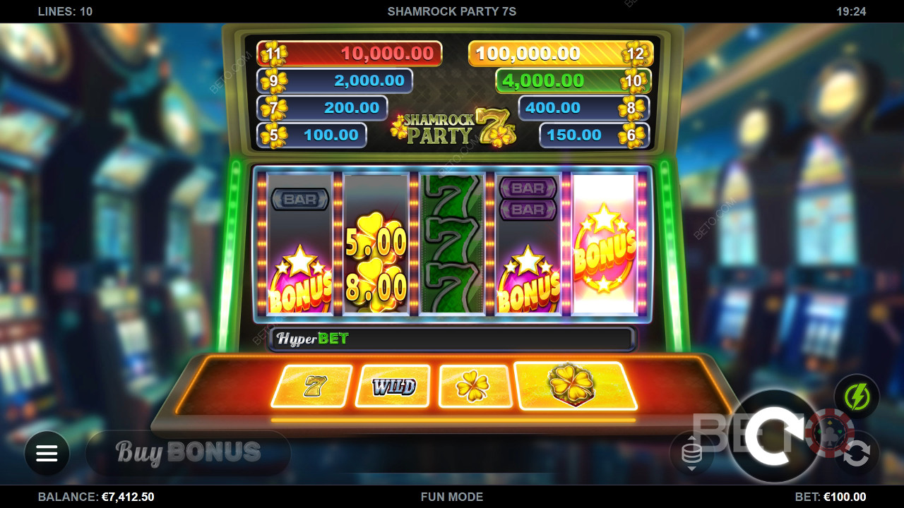 Shamrock Party 7s arvostelu by BETO Slots