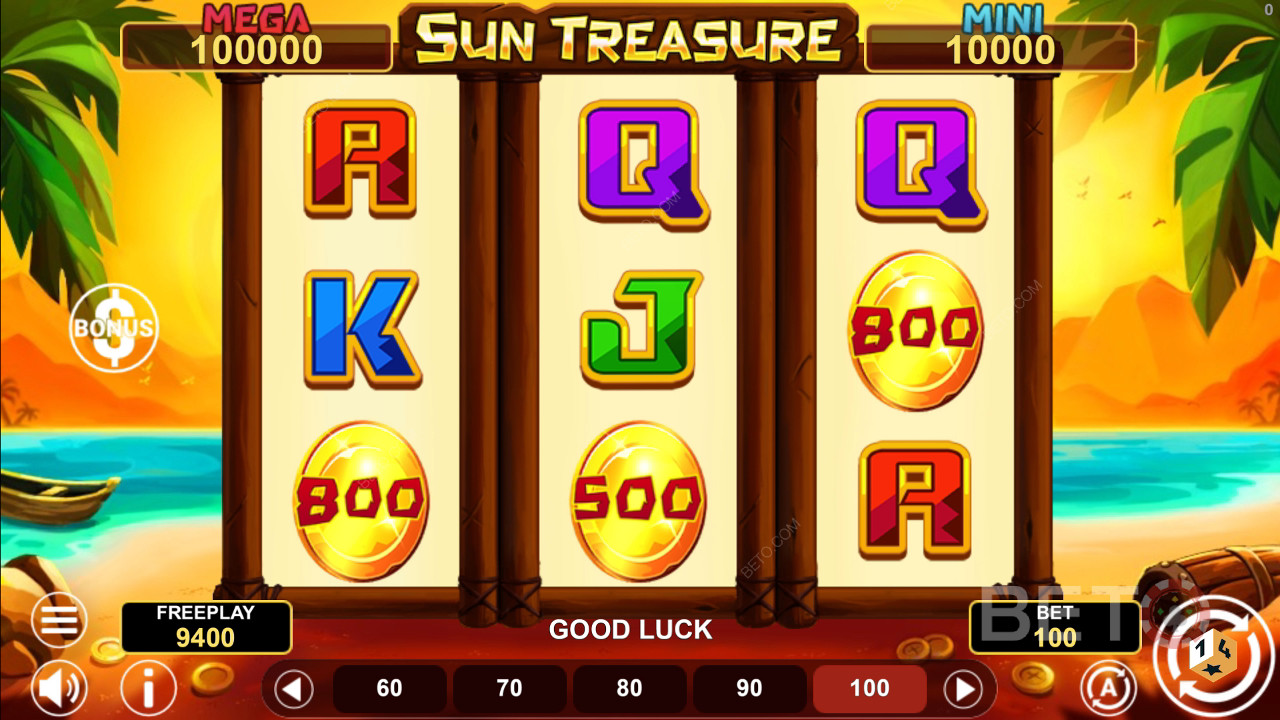 Sun Treasure Hold & Win arvostelu BETO Slotsilta