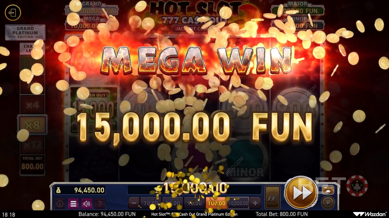 Voita 3,000x panoksesi Hot Slot: 777 Cash Out Grand Platinum Edition -kolikkopelissä verkossa!