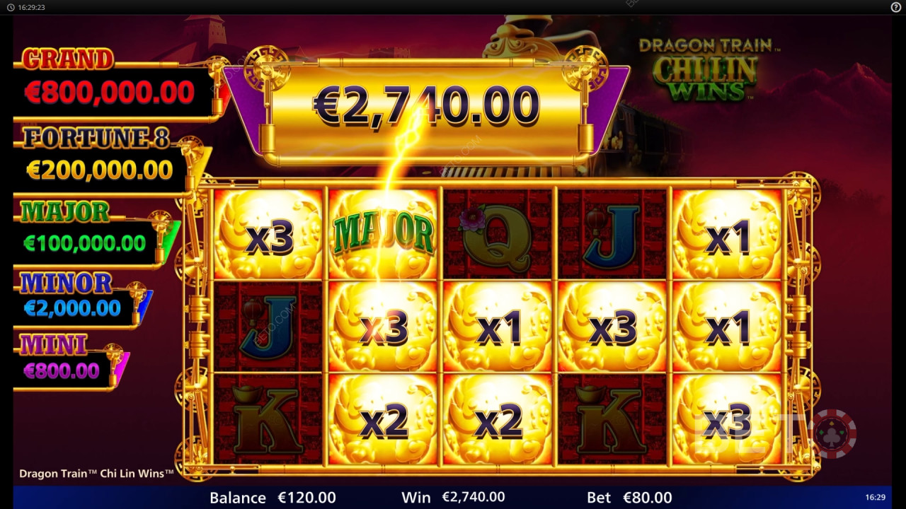 Voita 10,000x panoksesi Dragon Train Chi Lin Wins -kolikkopelissä!