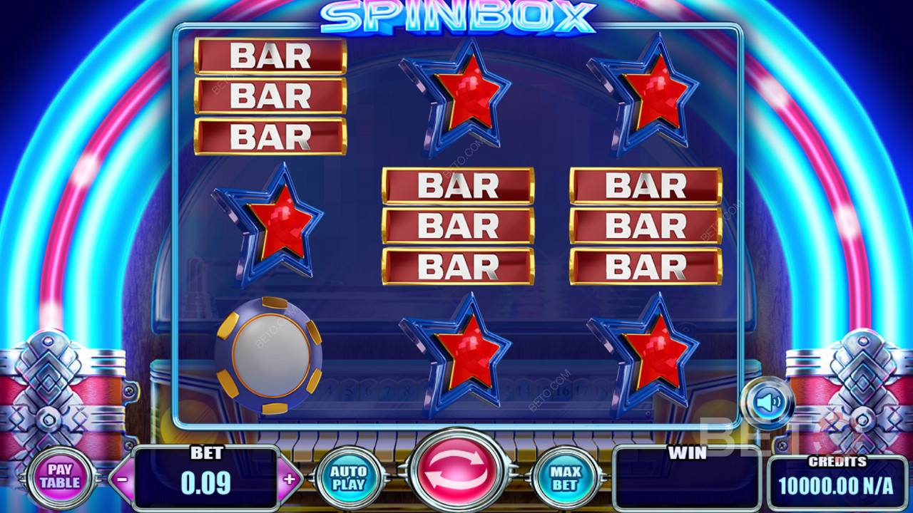 Houkuttelevat symbolit ja klassinen peliteema kolikkopelissä Spinbox