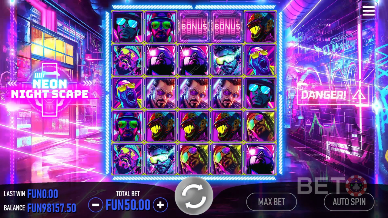 Neon Night Scape Pelaa Ilmaiseksi