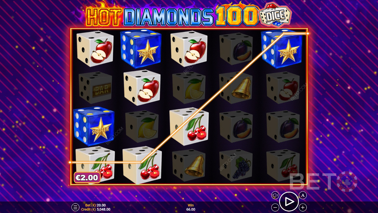Hot Diamonds 100 noppaa arvostelu BETO Slotsilta