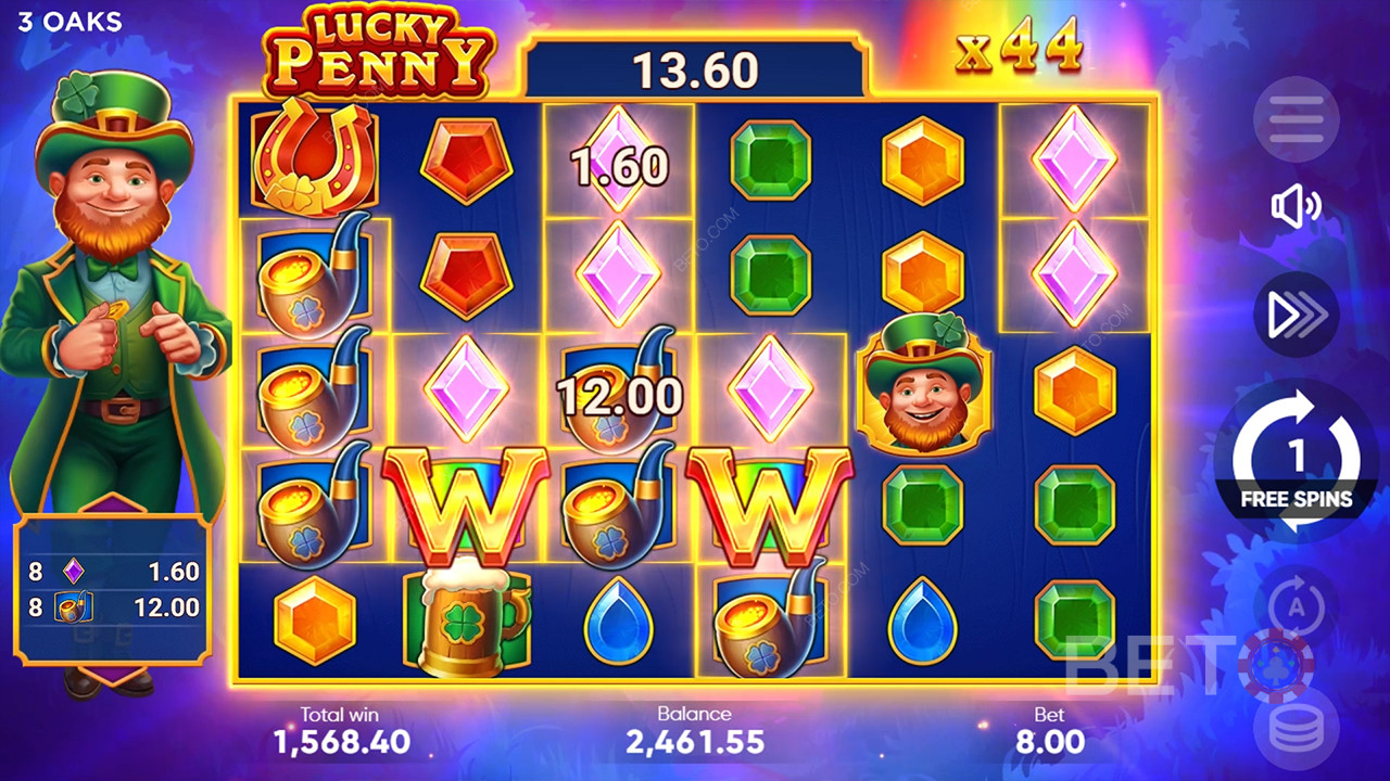 Bonusominaisuudet selitetty Lucky Penny by 3 Oaks Gaming -pelissä