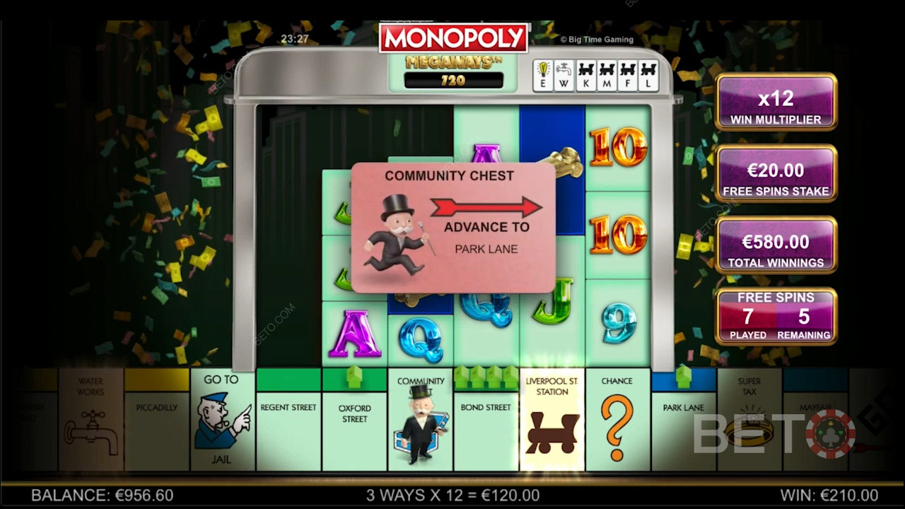 Monopoly Megawaysin teemasta inspiroituneet bonusominaisuudet