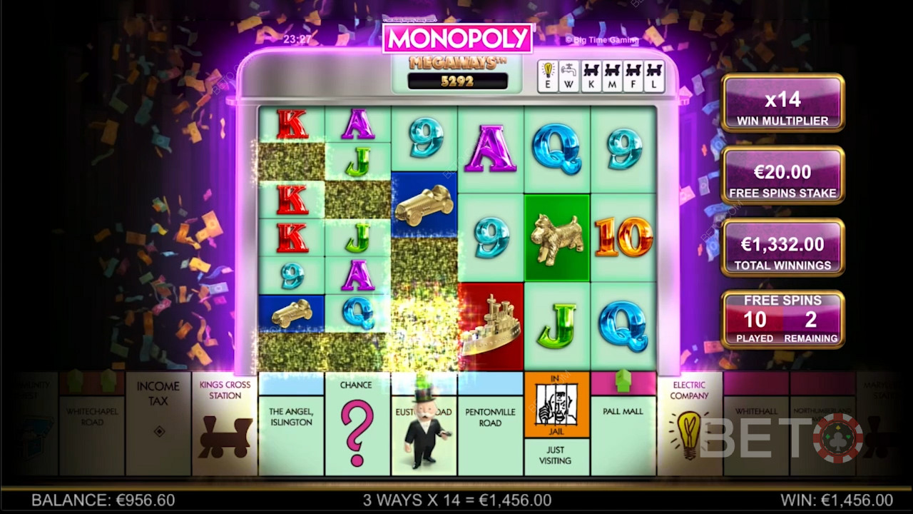 Monopoly Megawaysin loistava pelattavuus