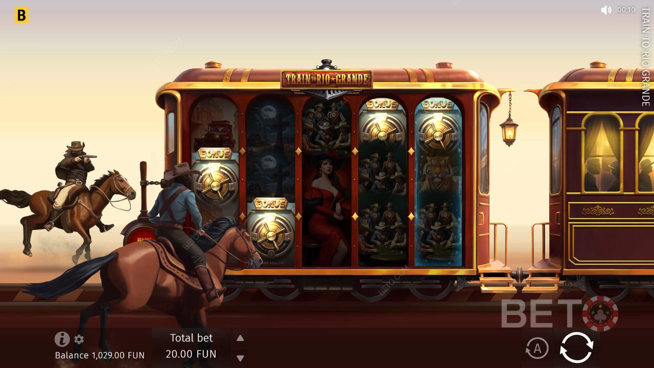 Train To Rio Grande arvostelu by BETO Slots