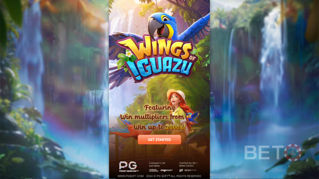 Voita 2000-kertainen panoksesi Wings of Iguazu -nettikolikkopelissä!