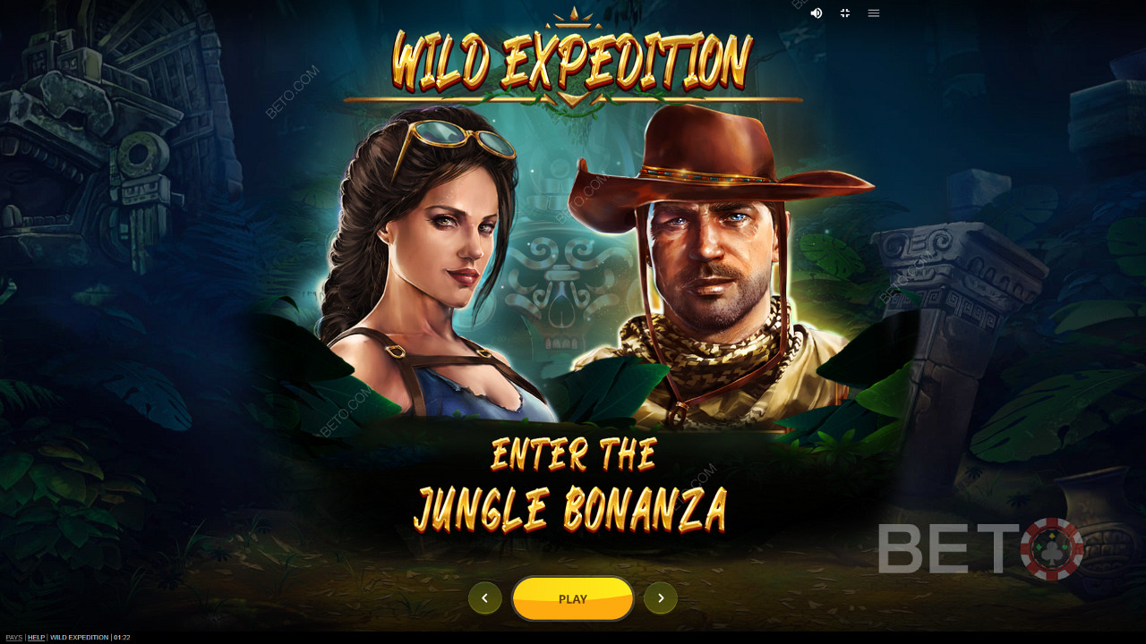 Liity Nickin ja Caran seuraan heidän seuraavaan onnea etsivään seikkailuun Wild Expedition -kolikkopelissä.