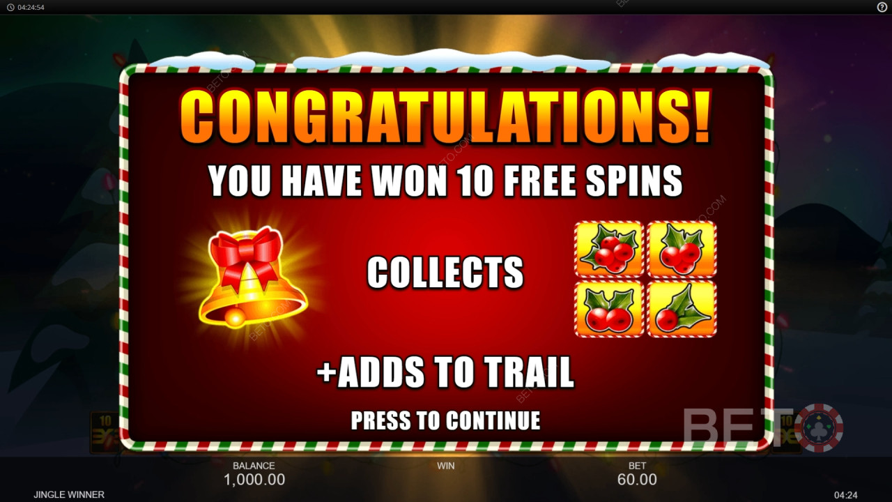 Bonusominaisuudet selitetty Jingle Winner by Inspired Gaming