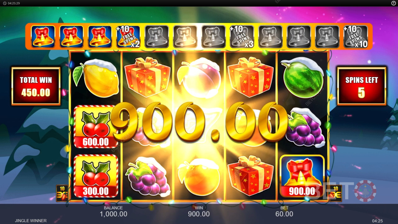 Voita 3,333x panoksesi Jingle Winner -kolikkopelissä!