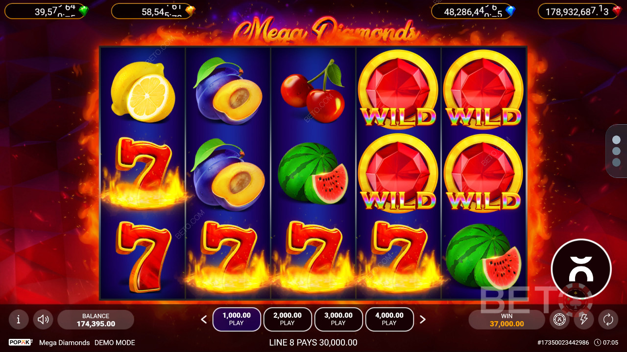 Mega Diamonds (Popok Gaming) Pelaa Ilmaiseksi