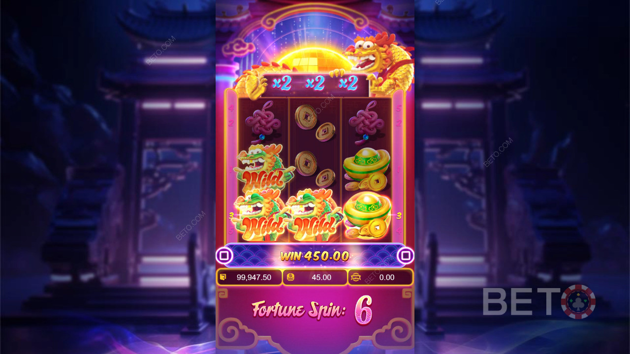 Voita 2,500x panoksesi Fortune Dragon -kolikkopelissä!