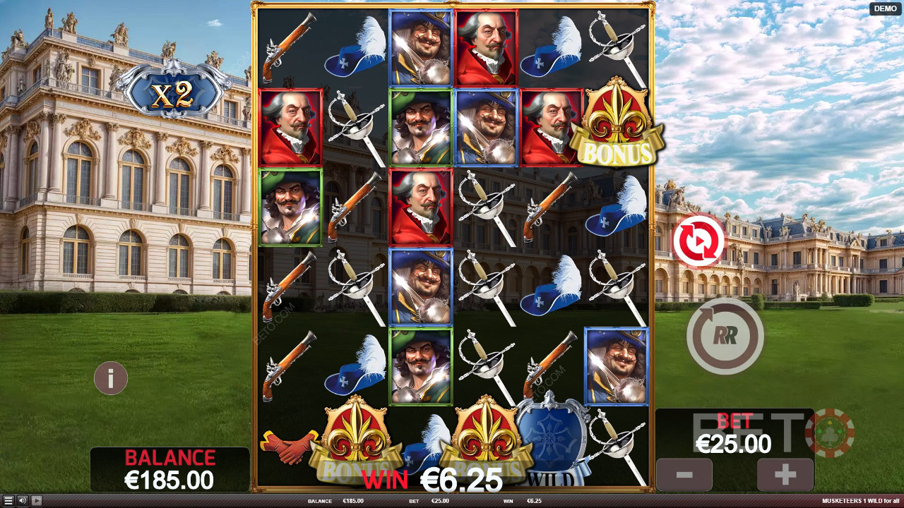 Musketeers 1 Wild for All arvostelu by BETO Slots