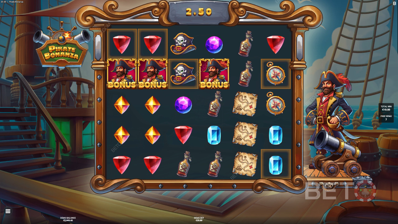 Kuinka pelata Backseat Gamingin Pirate Bonanza -peliä?