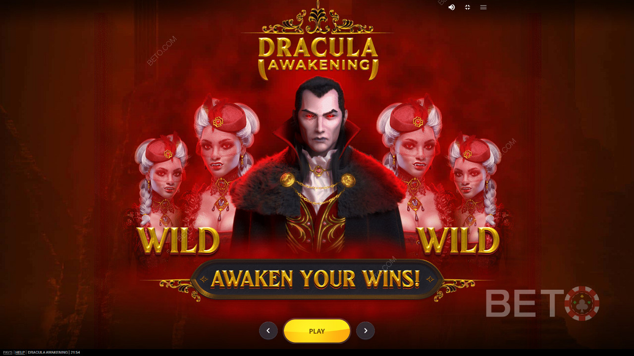Koe Draculan voima Dracula Awakening -nettikolikkopelissä.