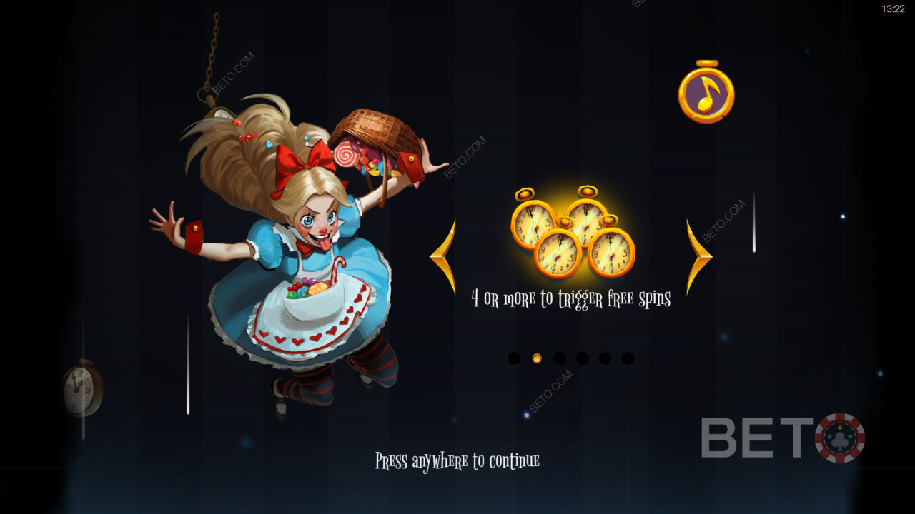 Bonusominaisuudet selitetty Greedy Alice by Peter and Sons