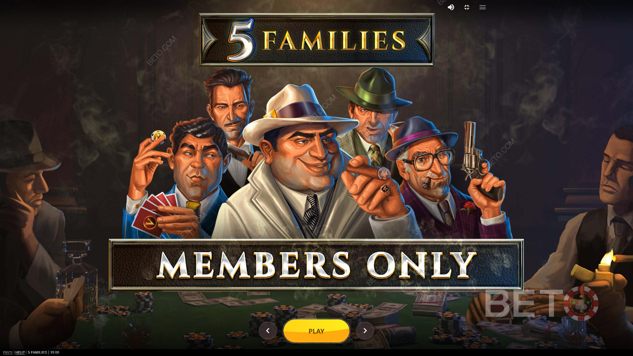 Pelaa pokeria gangsterien kanssa 5 Families -nettikolikkopelissä